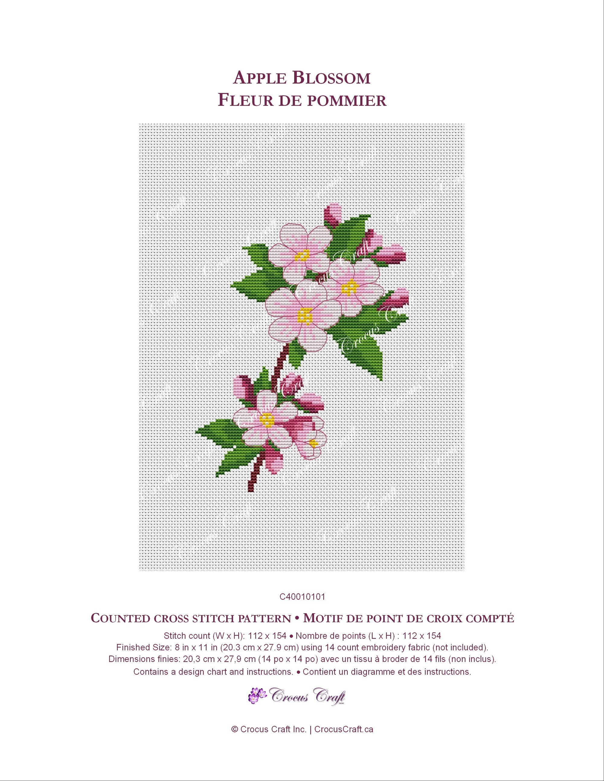 APPLE BLOSSOM - Cross Stitch Pattern