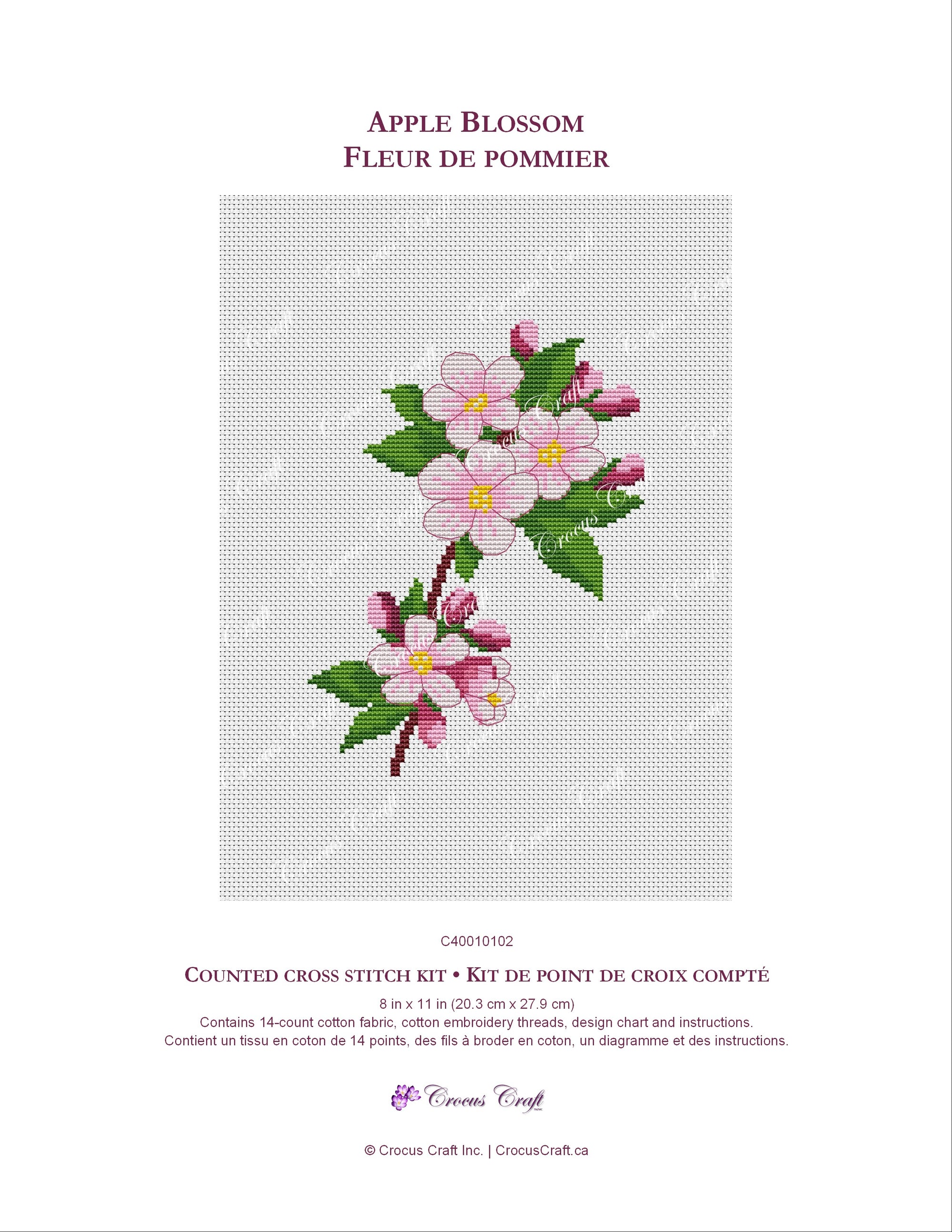 APPLE BLOSSOM - Cross Stitch Kit