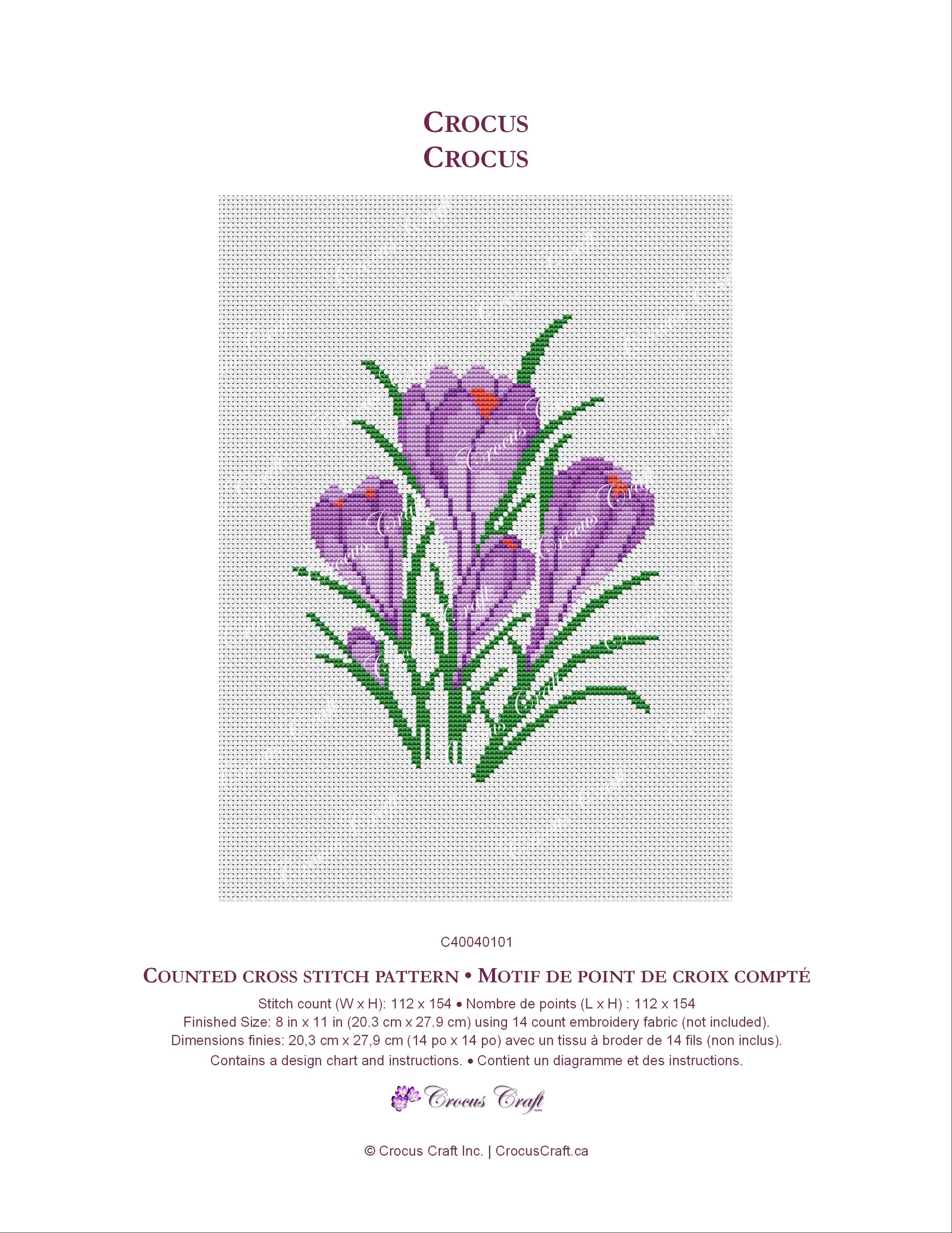 CROCUS - Cross Stitch Pattern