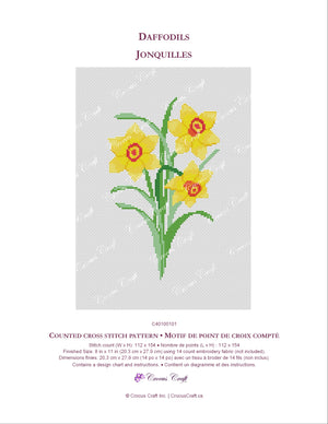 DAFFODILS - Cross Stitch Pattern