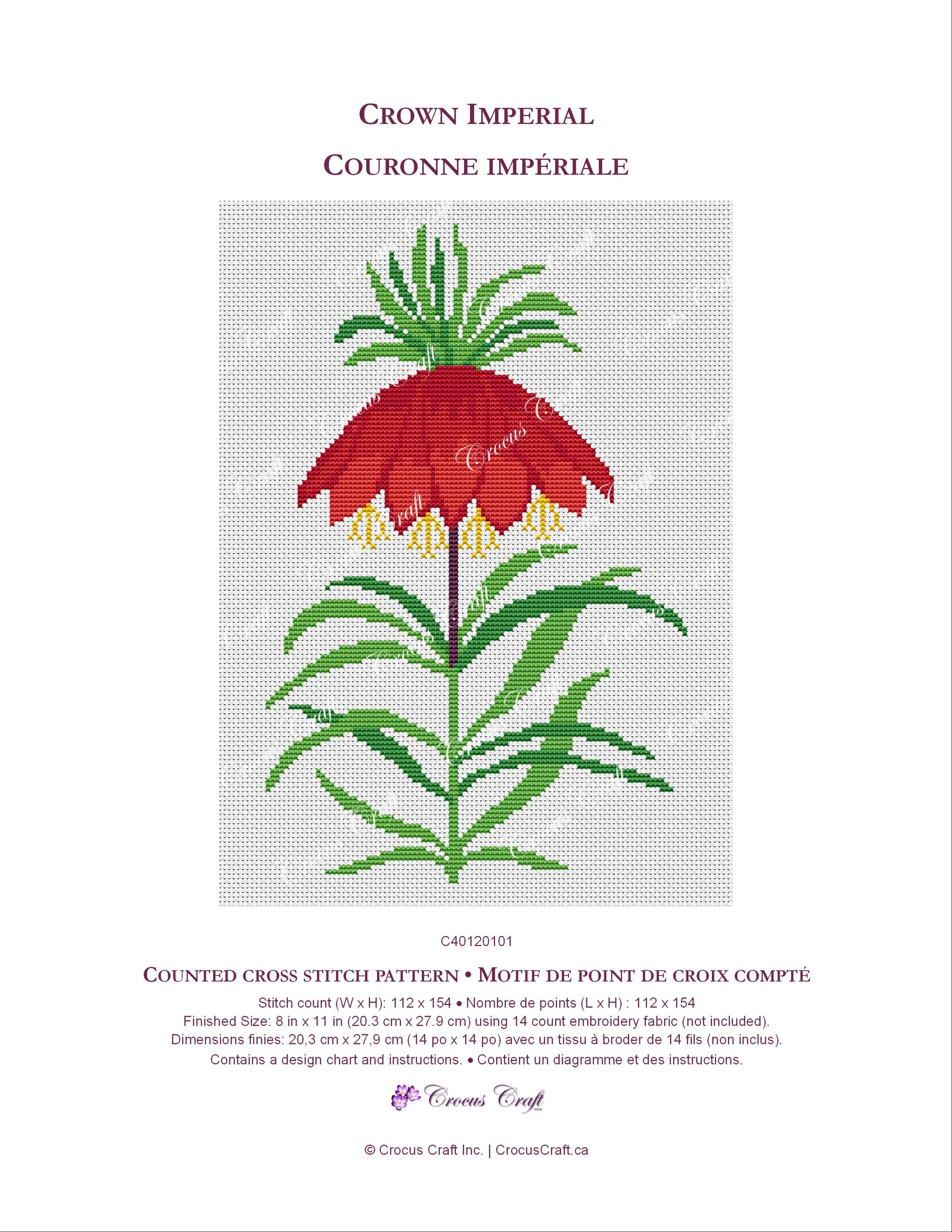 CROWN IMPERIAL - Cross Stitch Pattern