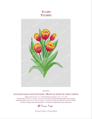 TULIPS - Cross Stitch Pattern