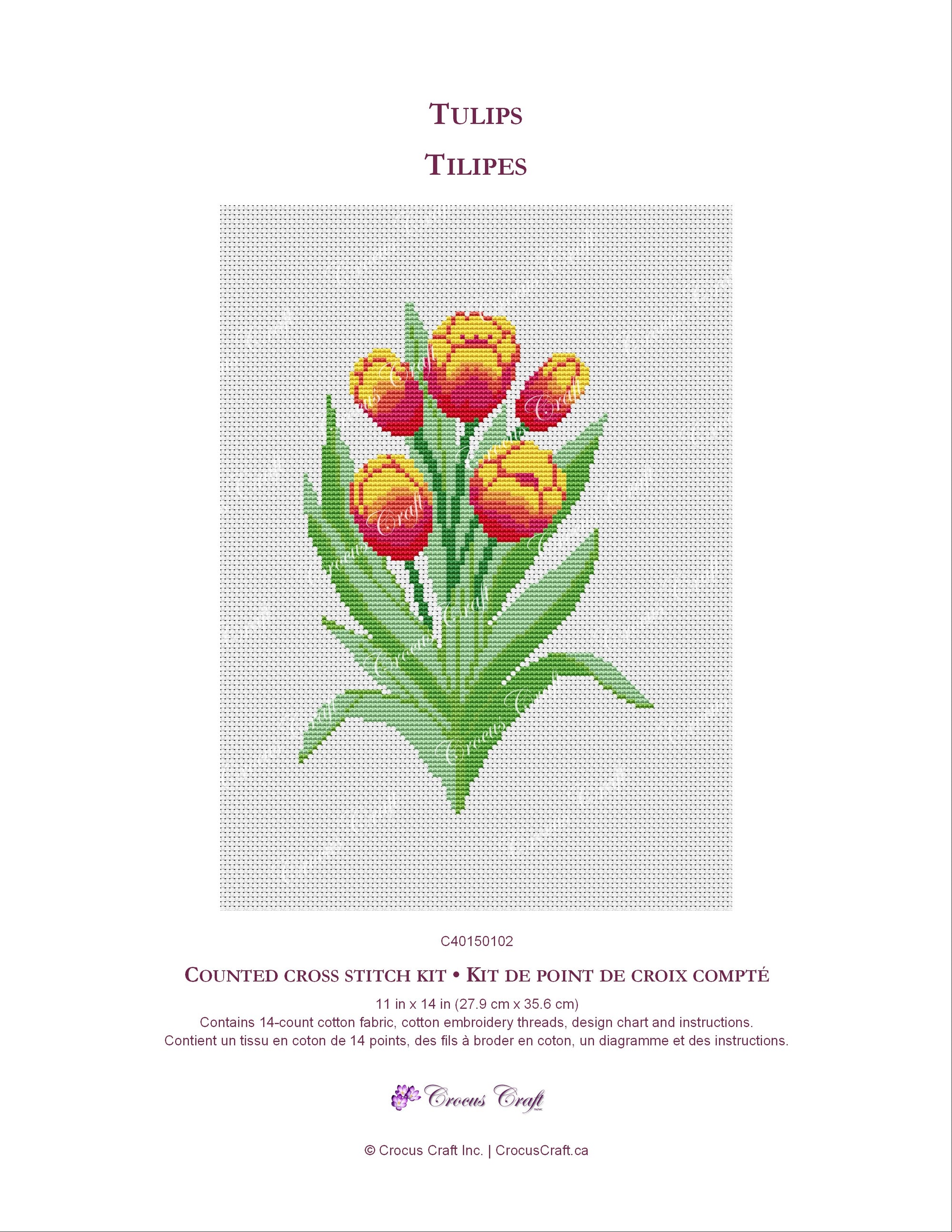 TULIPS - Cross Stitch Kit