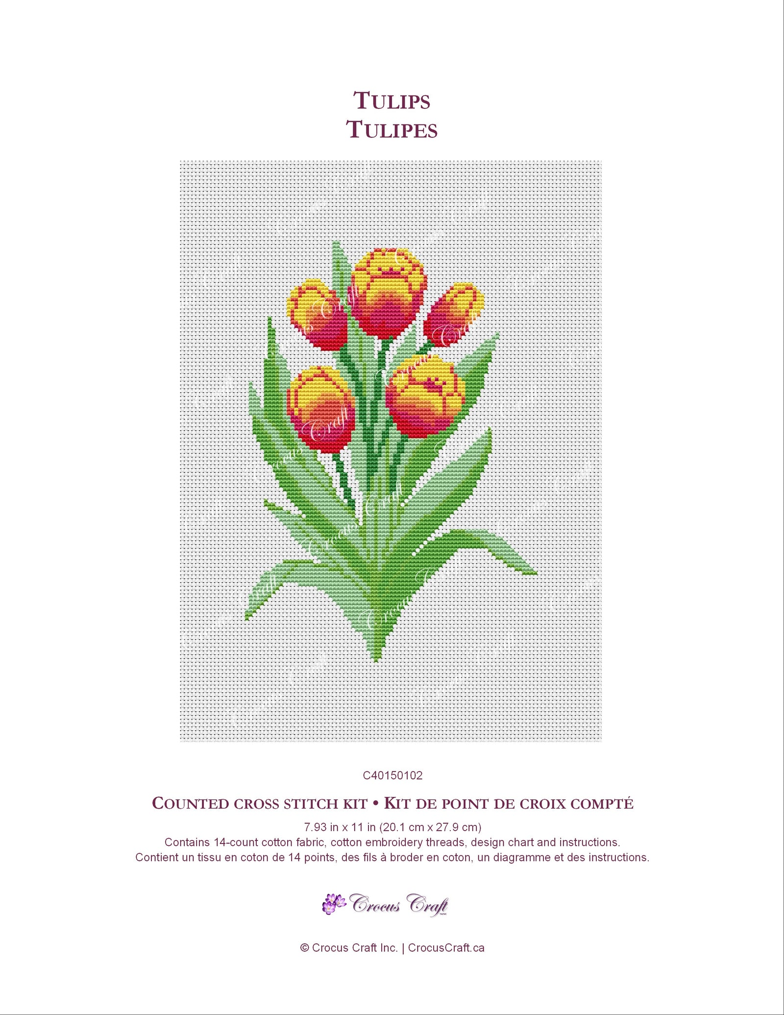 TULIPS - Cross Stitch Kit