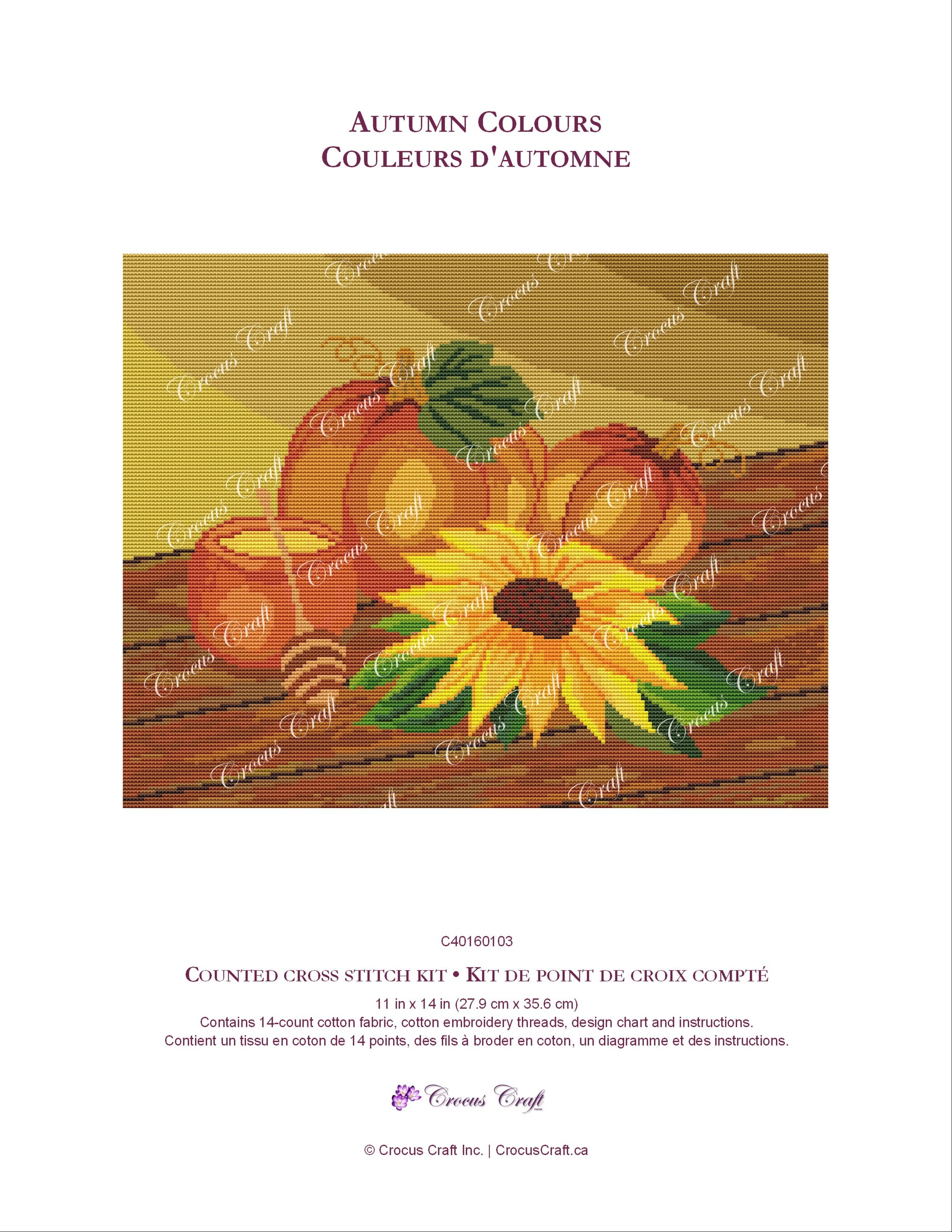 AUTUMN COLOURS - Cross Stitch Kit