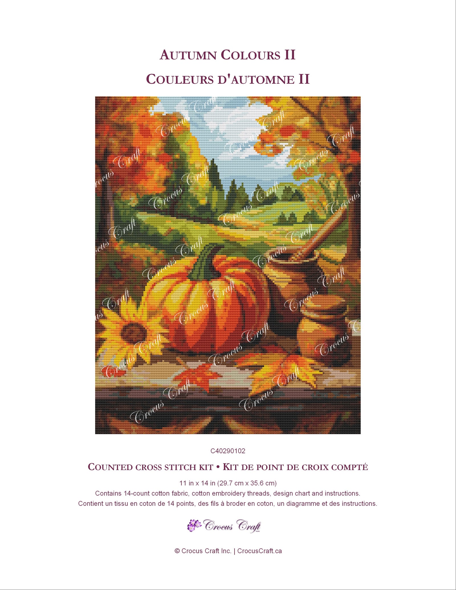 AUTUMN COLOURS II - Cross Stitch Kit
