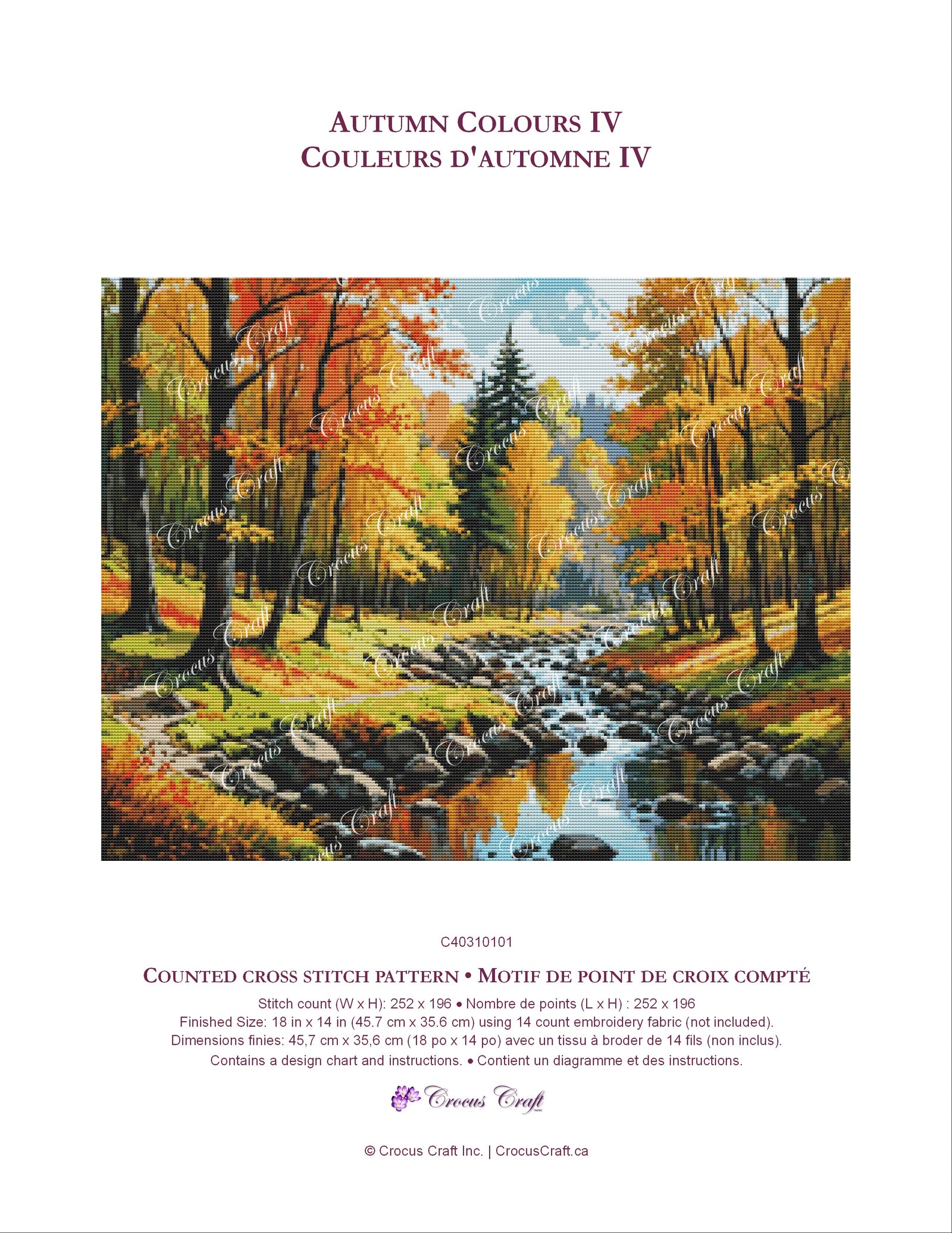 AUTUMN COLOURS IV - Cross Stitch Pattern