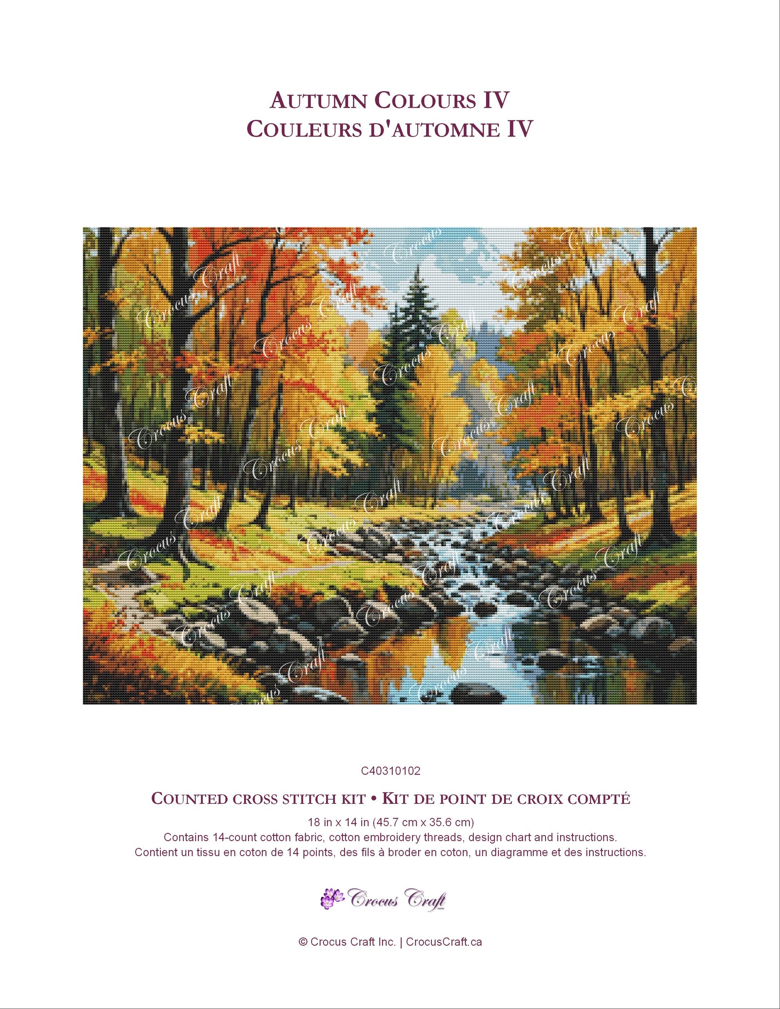 AUTUMN COLOURS IV - Cross Stitch Kit