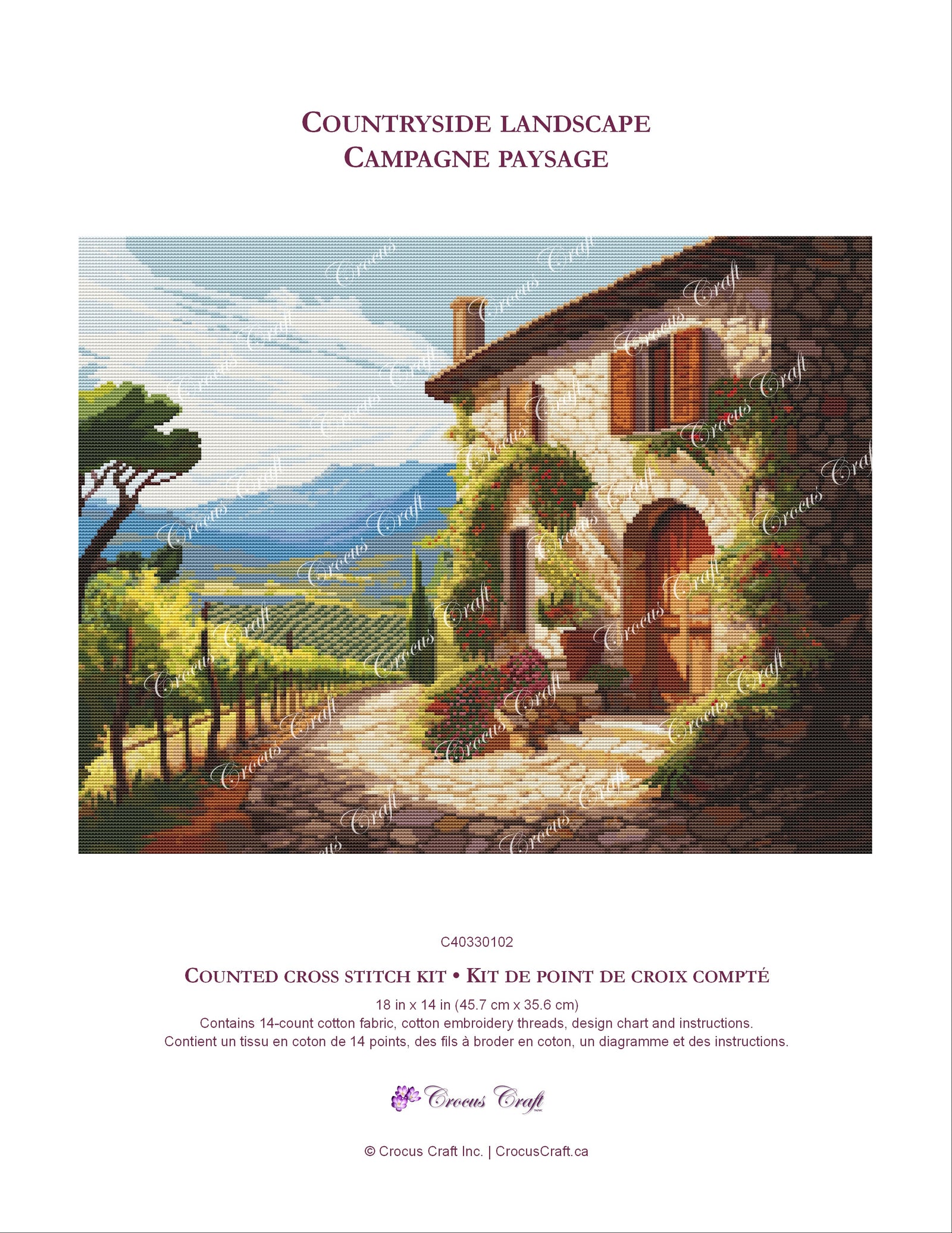 COUNTRYSIDE LANDSCAPE - Cross Stitch Kit