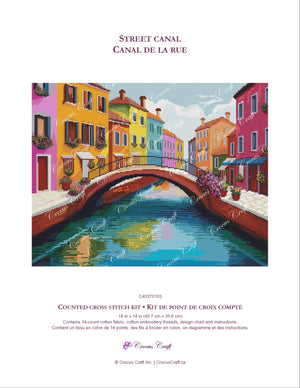 STREET CANAL - Cross Stitch Kit