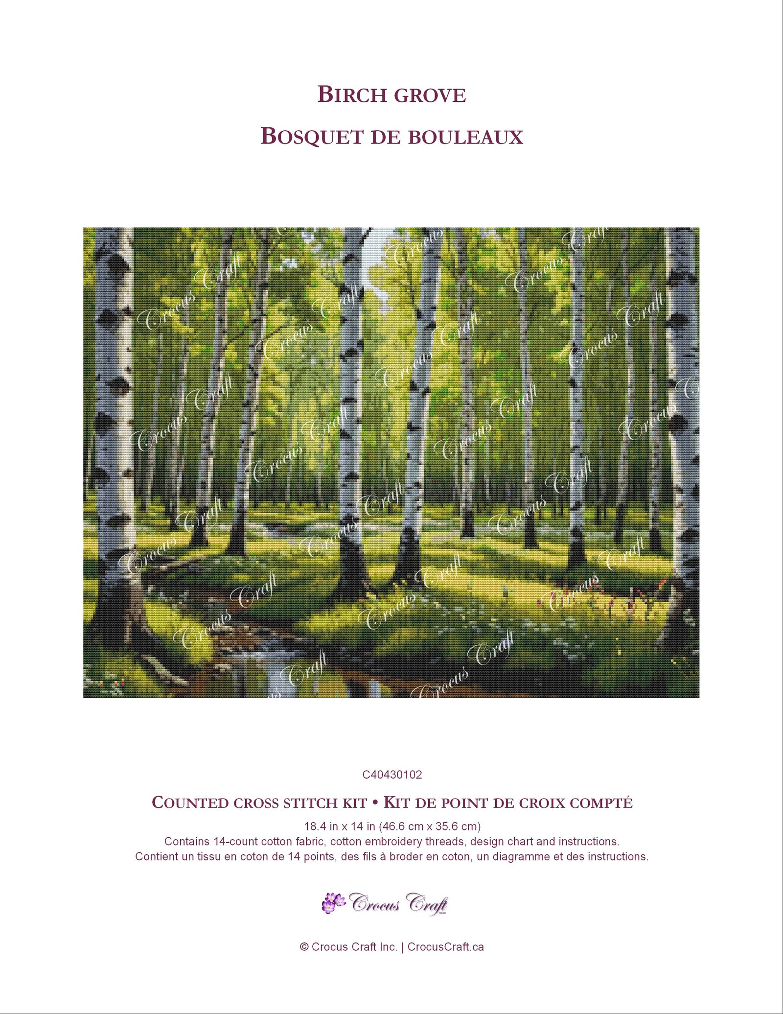 BIRCH GROVE - Cross Stitch Kit