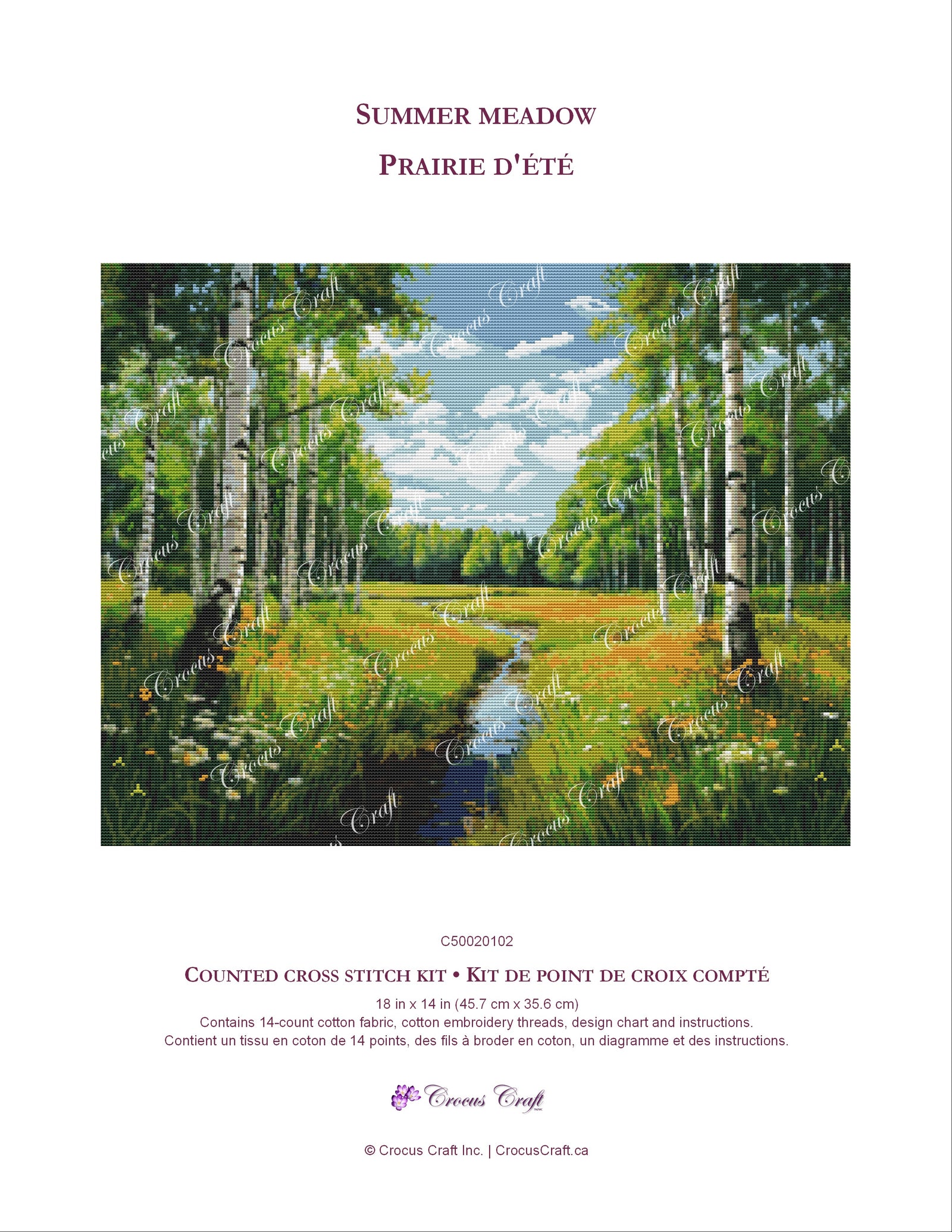 SUMMER MEADOW - Cross Stitch Kit