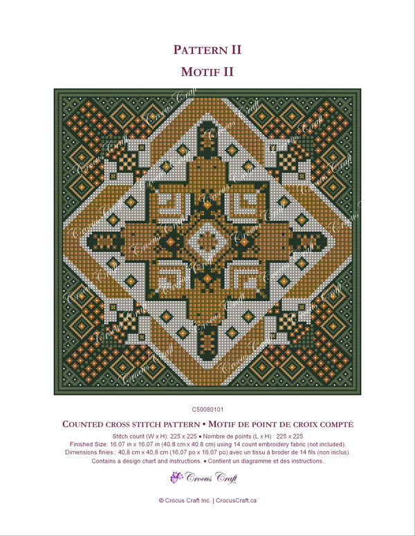 PATTERN II - Cross Stitch Pattern - CROCUS CRAFT INC.