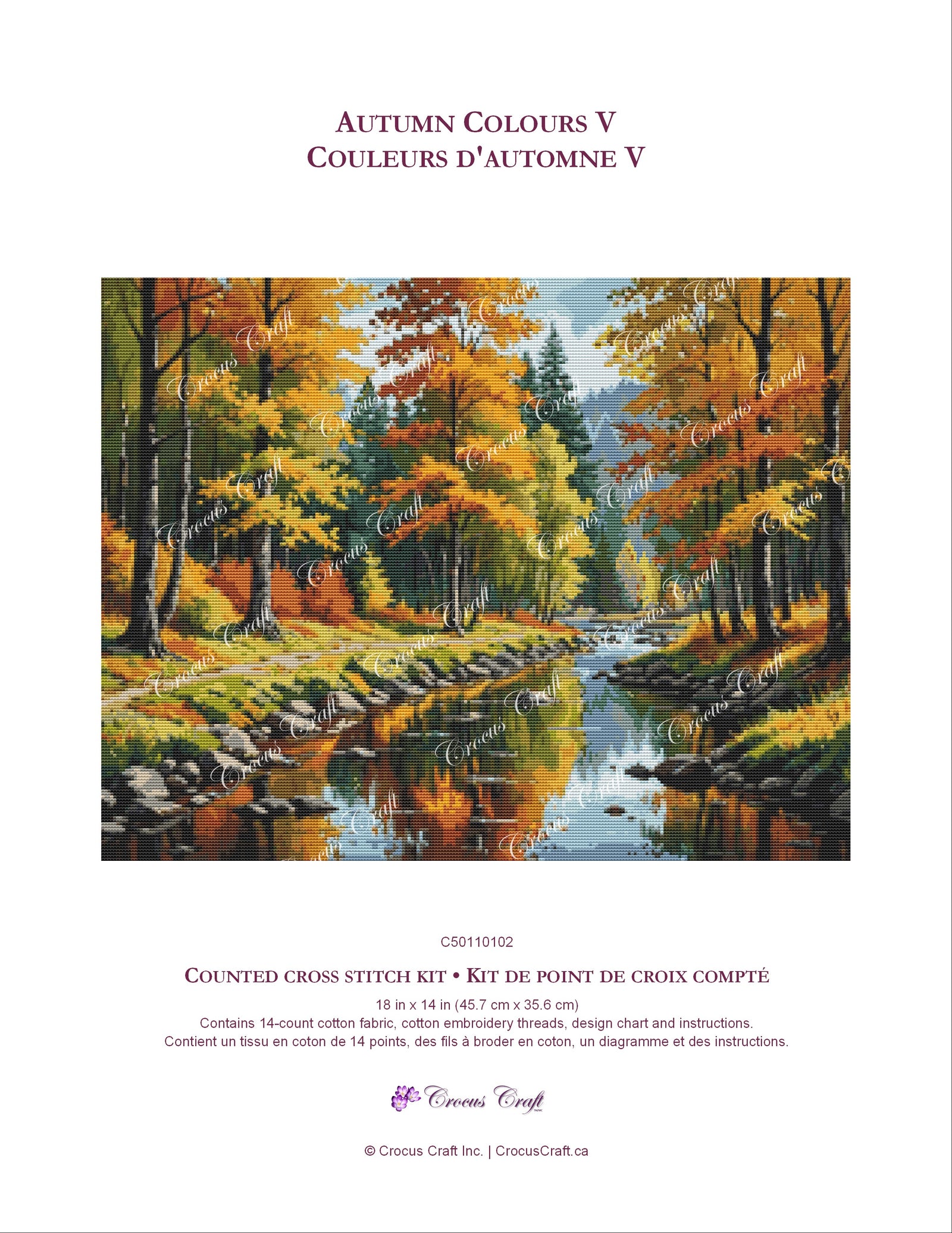 AUTUMN COLOURS V - Cross Stitch Kit