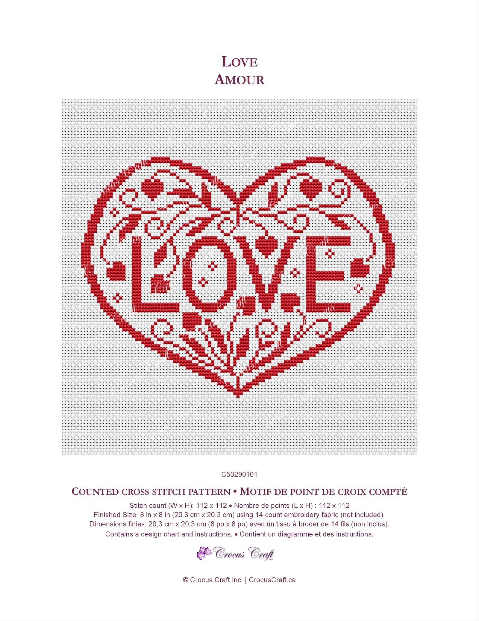 LOVE - Cross Stitch Pattern