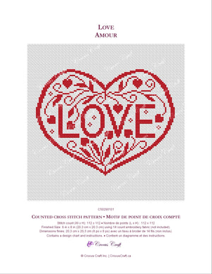 LOVE - Cross Stitch Pattern