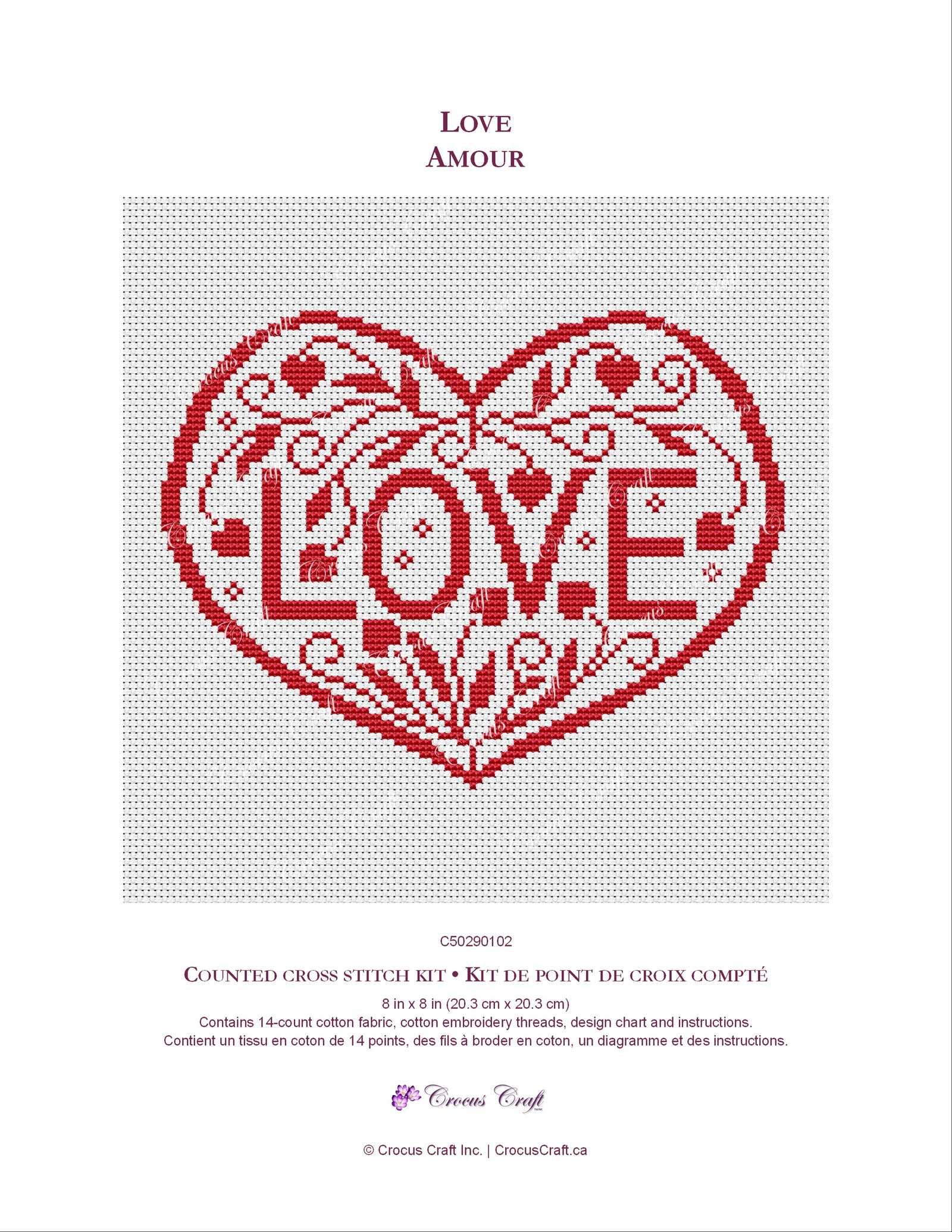 LOVE - Cross Stitch Kit