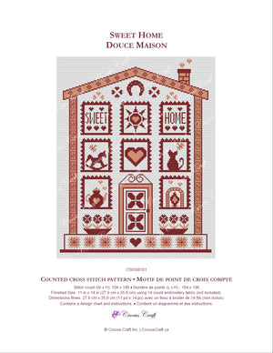 SWEET HOME - Cross Stitch Pattern