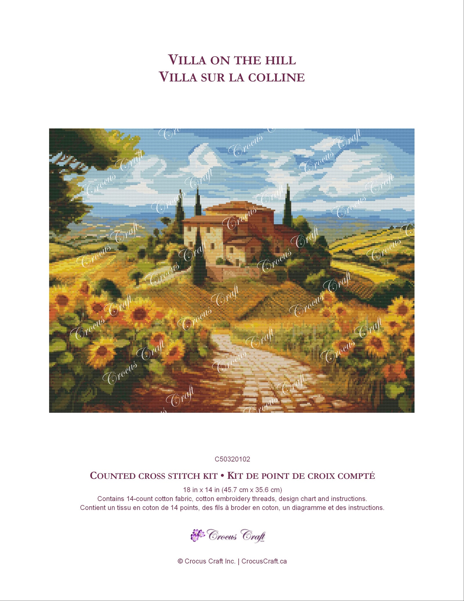 VILLA ON THE HILL - Cross Stitch Kit