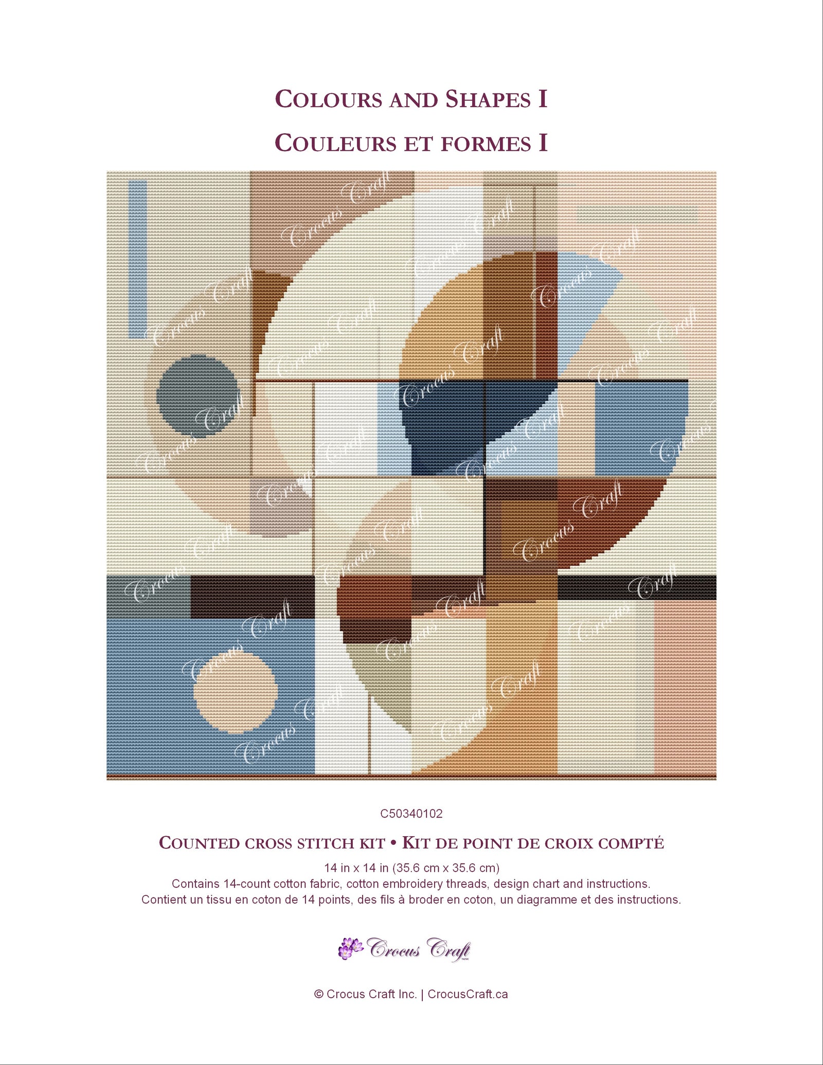 COLOURS AND SHAPES I - Cross Stitch Kit