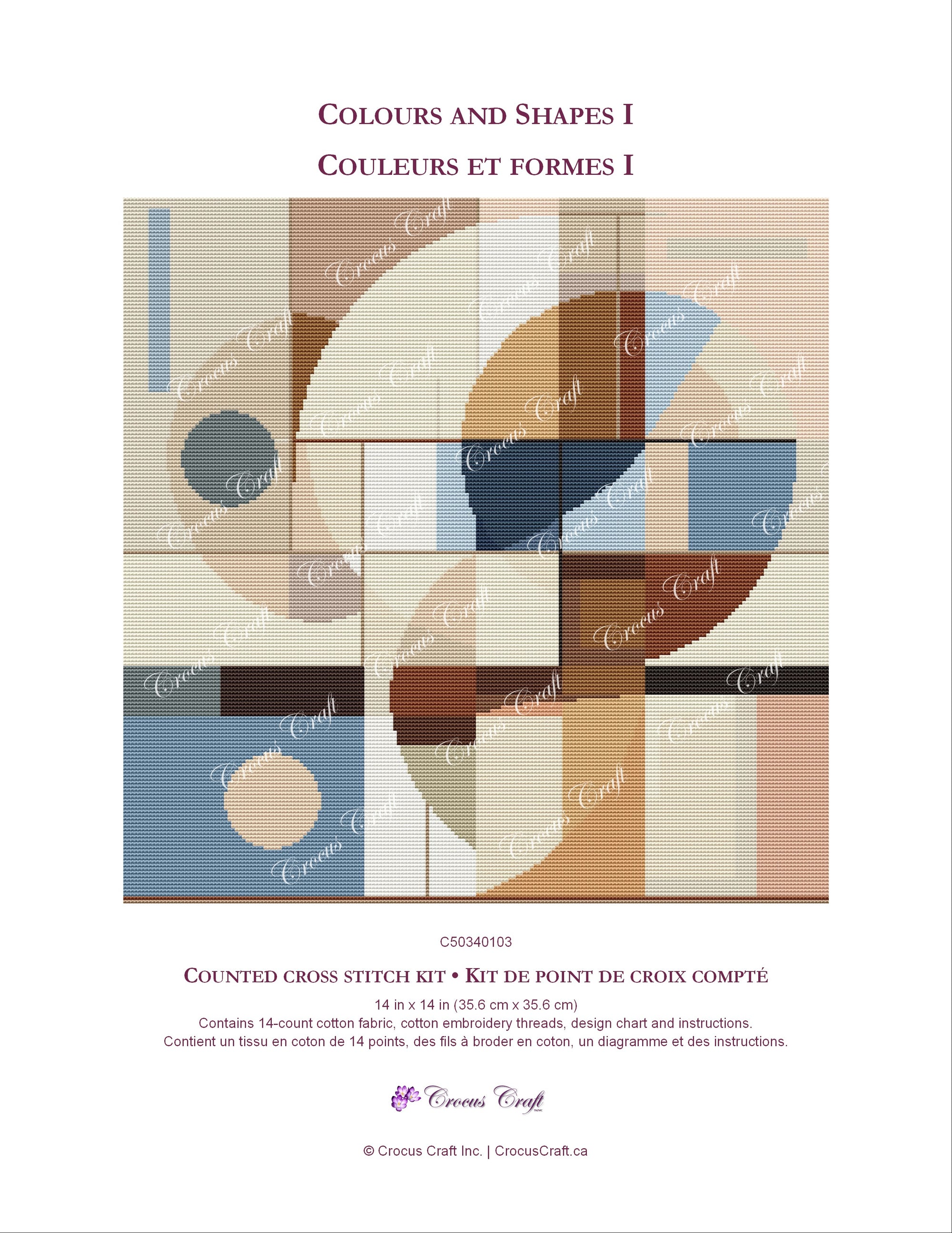 COLOURS AND SHAPES I - Cross Stitch Kit
