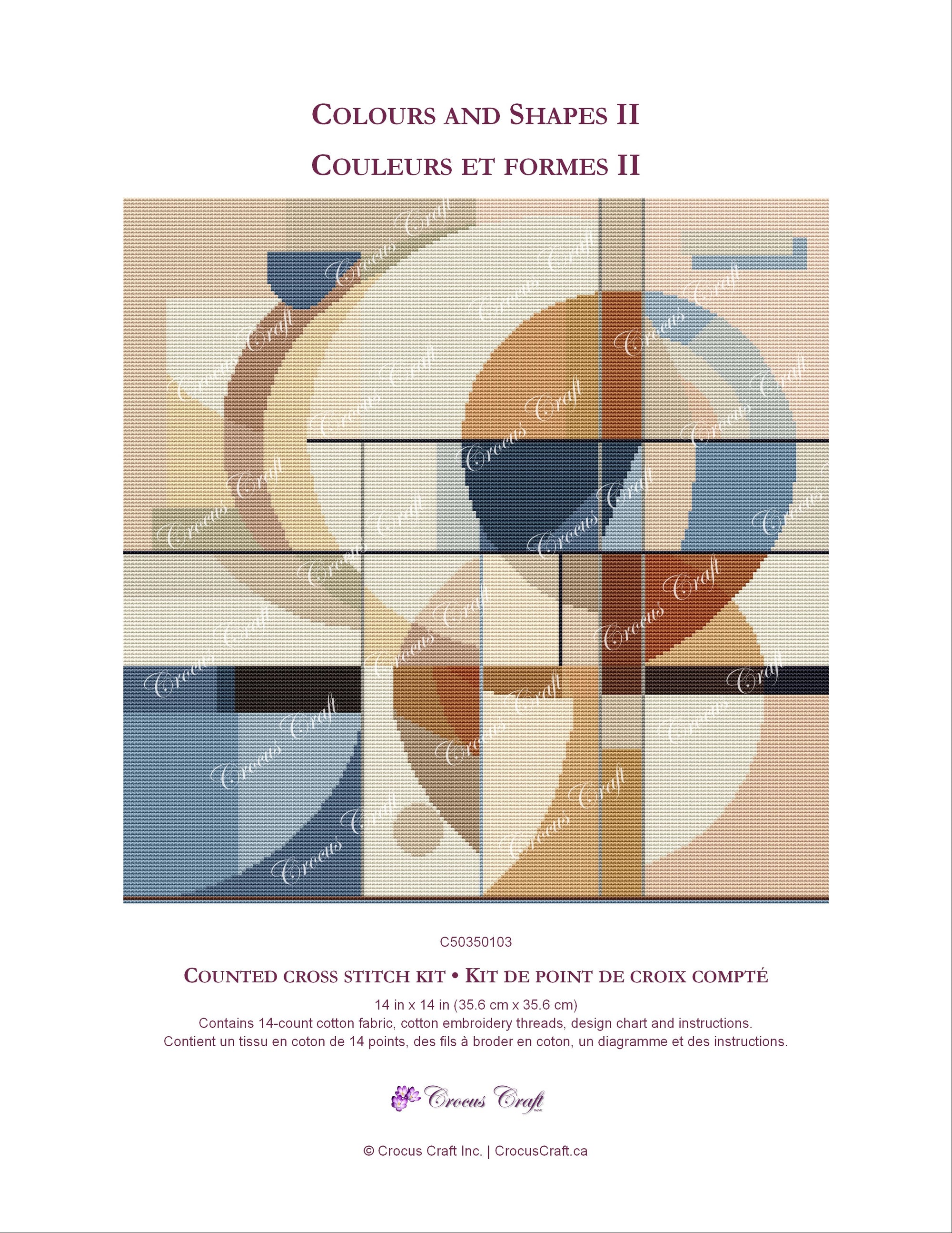 COLOURS AND SHAPES II - Cross Stitch Kit