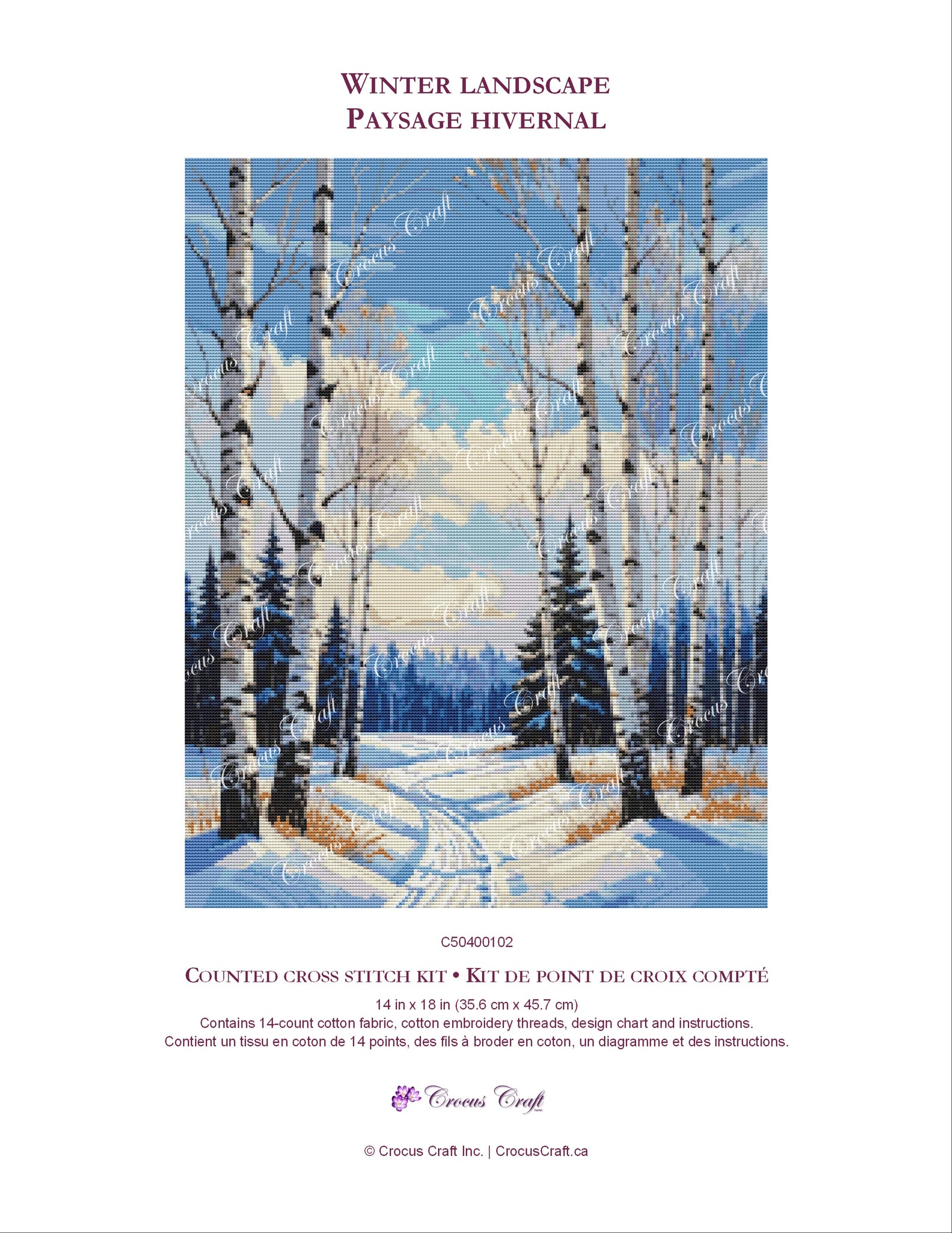 WINTER LANDSCAPE - Cross Stitch Kit