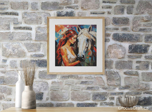 GIRL AND HORSE - Cross Stitch Kit
