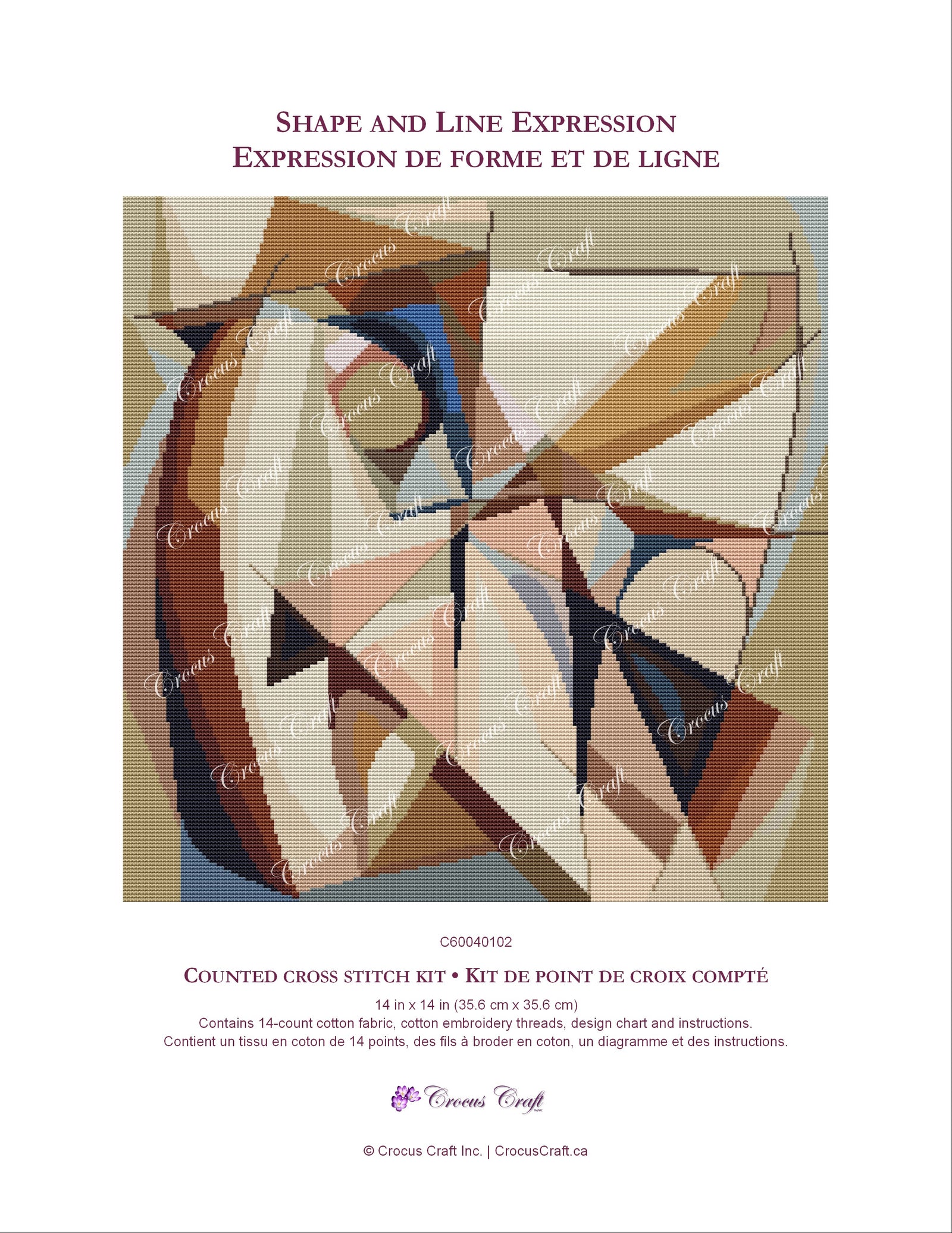 SHAPE AND LINE EXPRESSION - Cross Stitch Kit