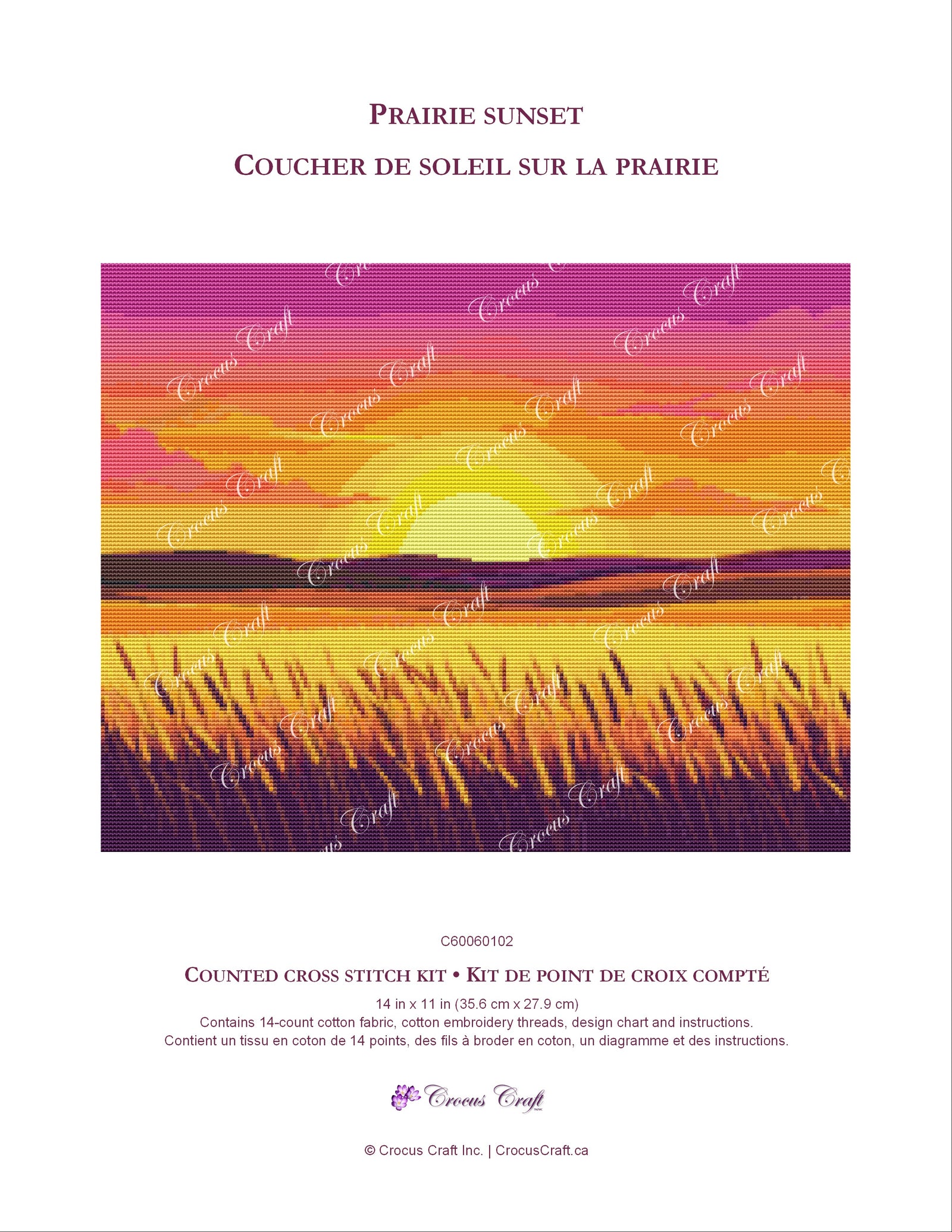 PRAIRIE SUNSET - Cross Stitch Kit