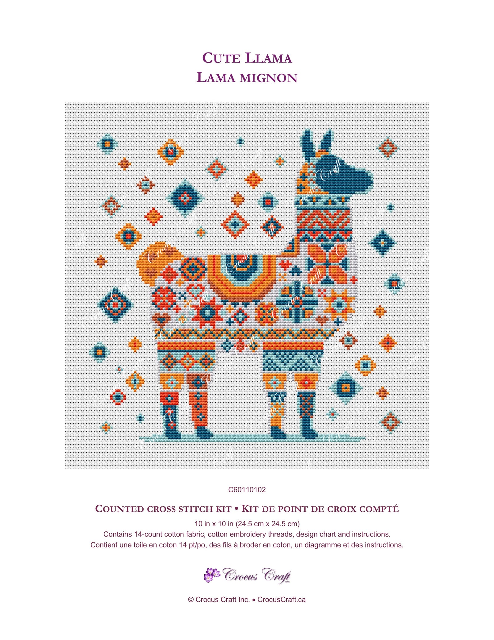 CUTE LLAMA - Cross Stitch Kit