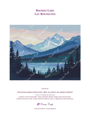 ROCKIES LAKE - Cross Stitch Kit
