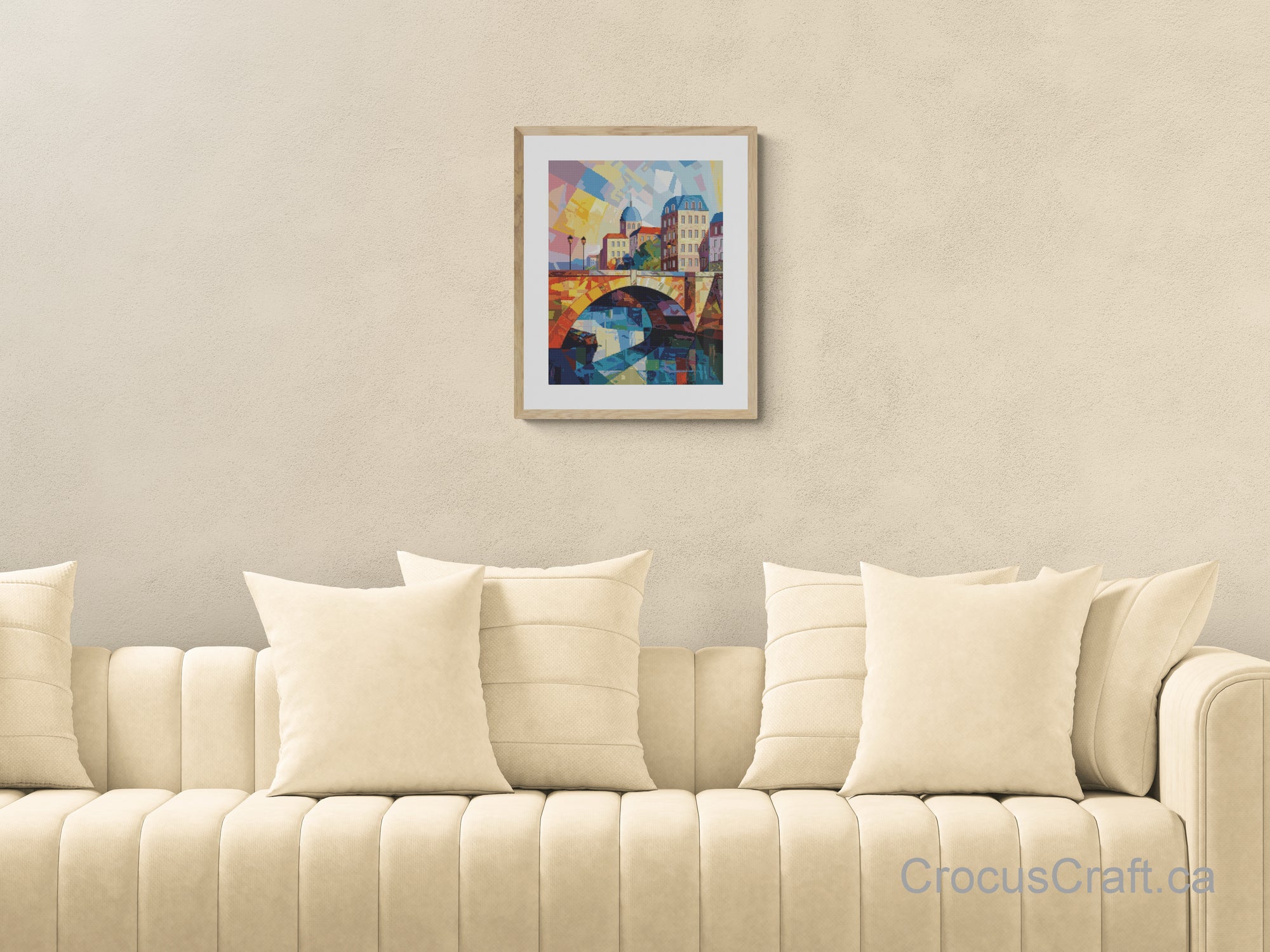 BRIDGE IN OLD TOWN - Cross Stitch Kit - CROCUS CRAFT INC.