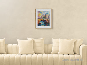 BRIDGE IN OLD TOWN - Cross Stitch Kit