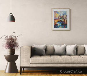 BRIDGE IN OLD TOWN - Cross Stitch Kit