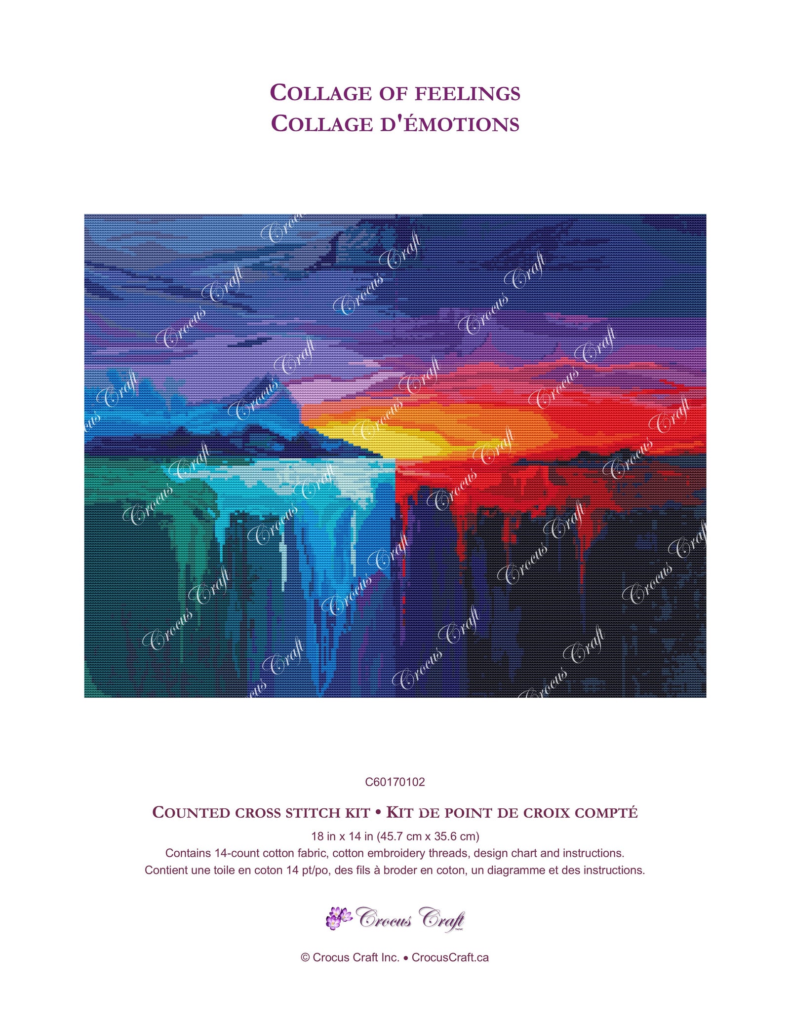 COLLAGE OF FEELINGS - Cross Stitch Kit