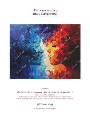 TWO EXPRESSIONS - Cross Stitch Kit