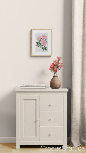 BLOOMING WILD ROSE - Cross Stitch Kit