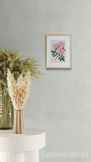BLOOMING WILD ROSE - Cross Stitch Kit