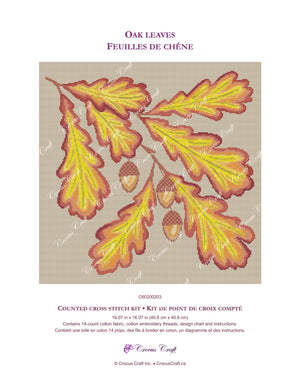 OAK LEAVES - Cross Stitch Kit