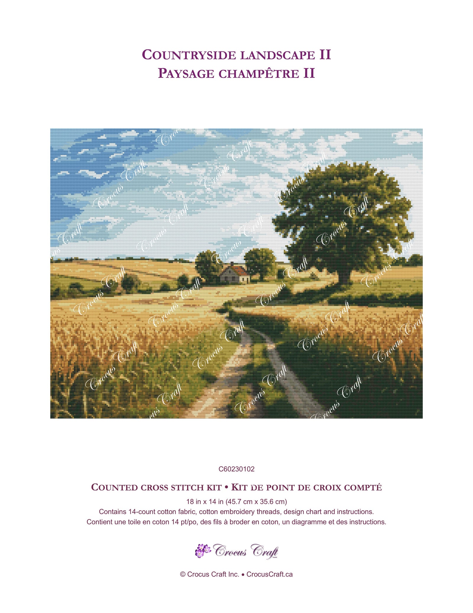 COUNTRYSIDE LANDSCAPE II - Cross Stitch Kit