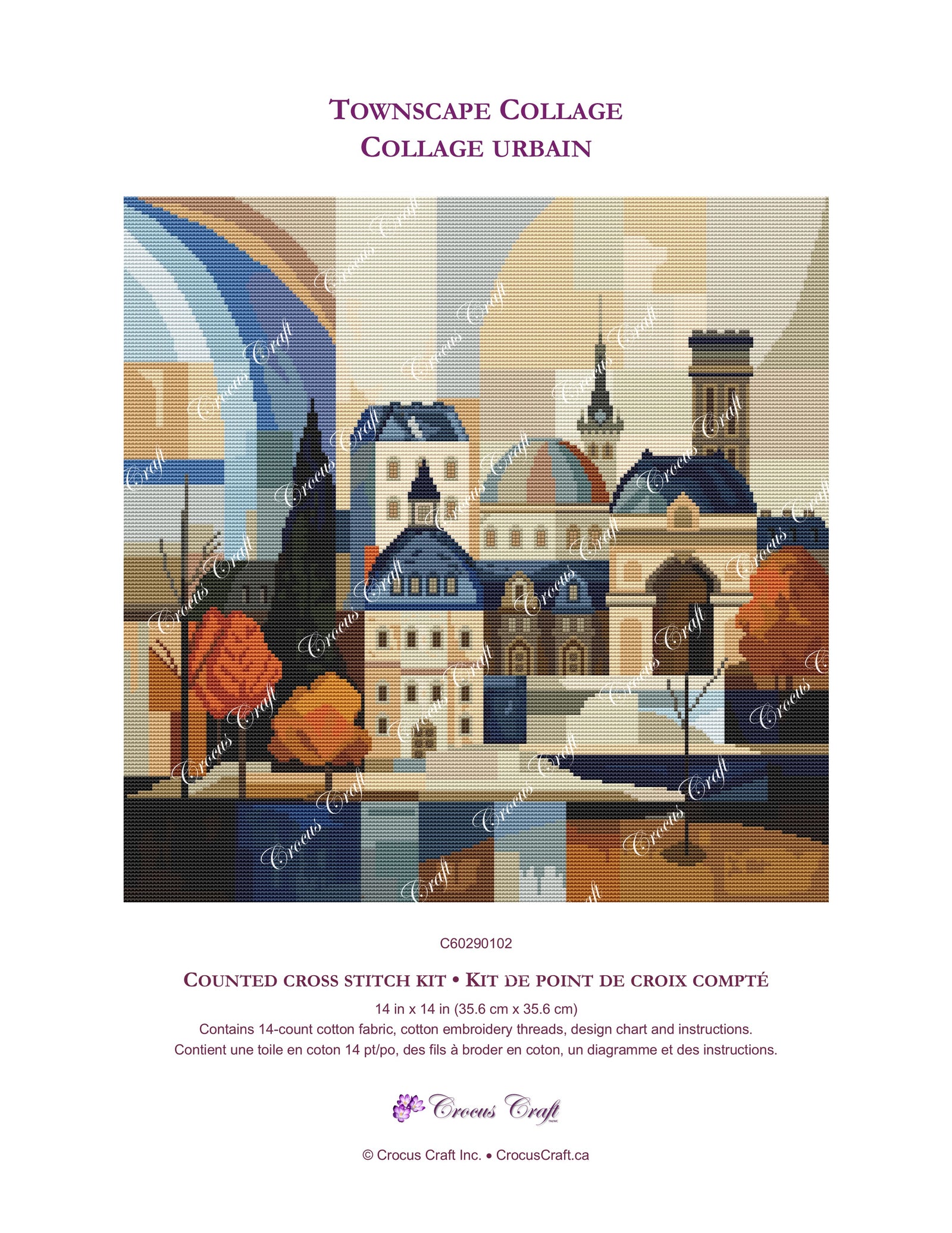 TOWNSCAPE COLLAGE - Cross Stitch Kit