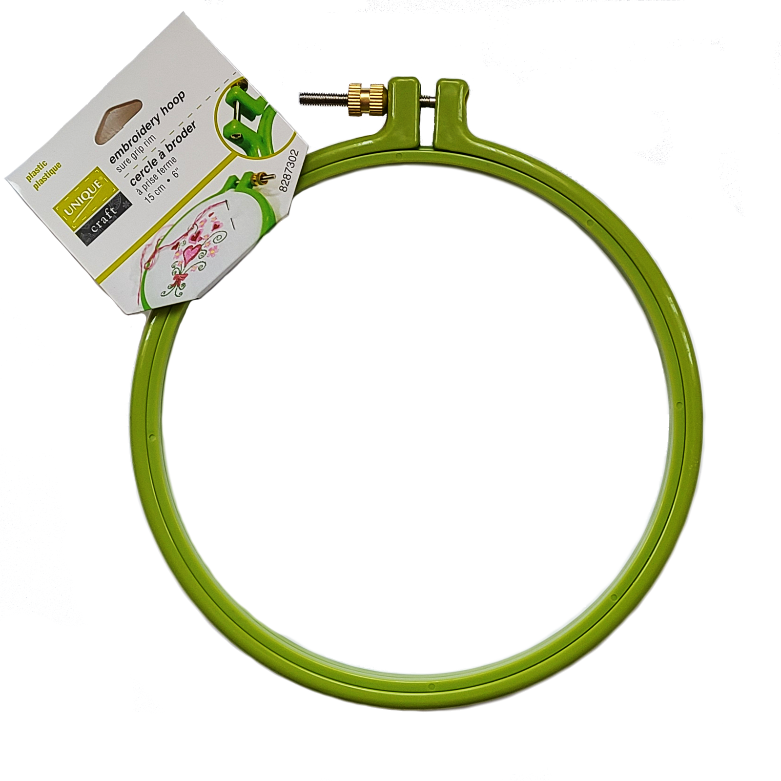 Embroidery Hoop, Plastic - 6″/15cm - Green